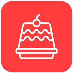 Pudding Vector Icon Design Illustration