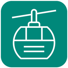 Cable car cabin Vector Icon Design Illustration