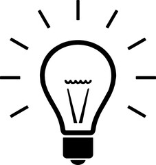 Lights bulb and LED light icon power saving lights illustration isolated on white background