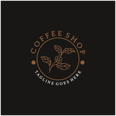 coffee bean icon vector illustration template