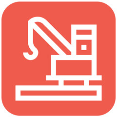 Offshore Rig Vector Icon Design Illustration