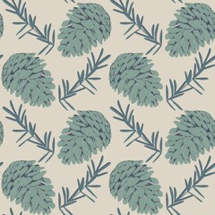 foliage, vintage, textile, fabric print, botanical illustration, herbal, pine forest, herb, pine tree, christmas pattern, christmas green, decor, holiday, woodland, merry christmas, texture, christmas