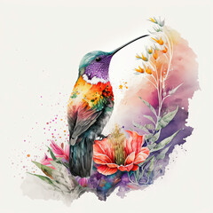 Birds on floral background for decorations