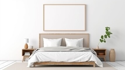 Fototapeta na wymiar Luxury modern bedroom suite interior design concept. AI generated image