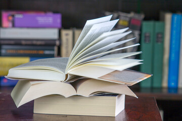 open books on the desk