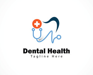 dental health logo creative medical plus design concept