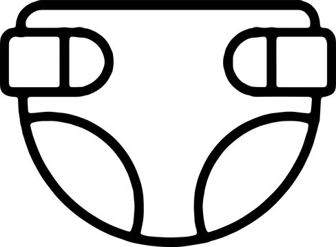 recommend clip art: Baby diaper or nappy icon isolated on white background