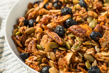 Healthy Homemade Blueberry Granola Breakfast Cereal