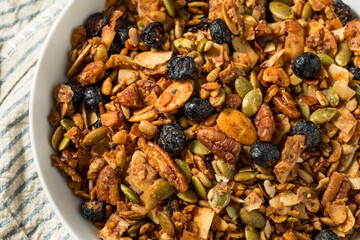 Healthy Homemade Blueberry Granola Breakfast Cereal