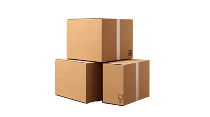 Fototapeta premium cardboard isolated against transparent background
