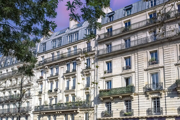 Paris, beautiful buildings, boulevard Voltaire in the 11e arrondissement of the French capital
 - obrazy, fototapety, plakaty
