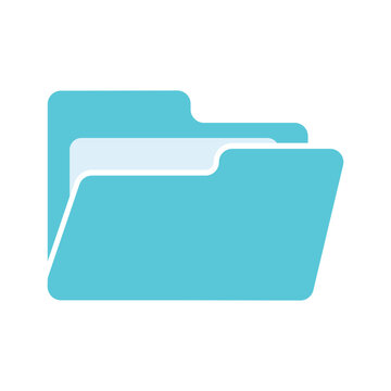 Flat folder icon vector illustration
