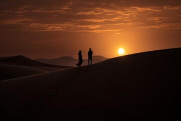 Fototapeta na wymiar Nighttime Serenity in the Desert