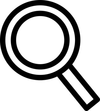 Magnifying glass or search icon isolated on white background