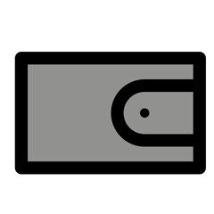 Gray wallet icon