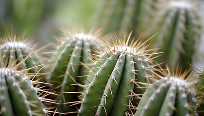 Nature's Defense: Closeup of Cactus Spikes Texture