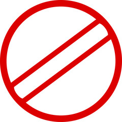 Illustration of prohibition sign icon or forbidden sign icon 