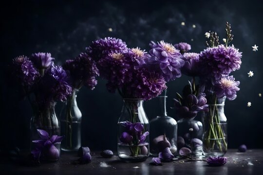 bouquet of flowers in vase 4k HD quality photo. 