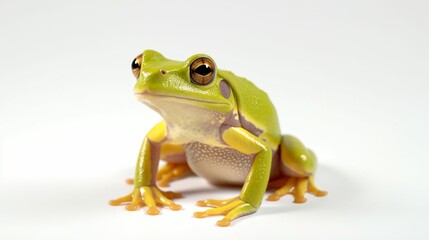 Naklejka premium Golden eyed tree frog Trachycephalus resinifictrix.Generative AI