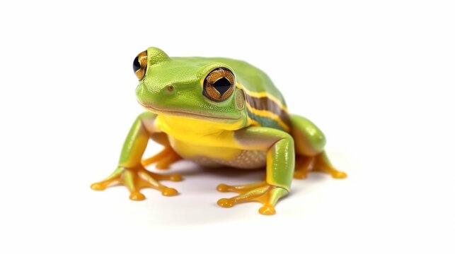 Golden eyed tree frog Trachycephalus resinifictrix.Generative AI