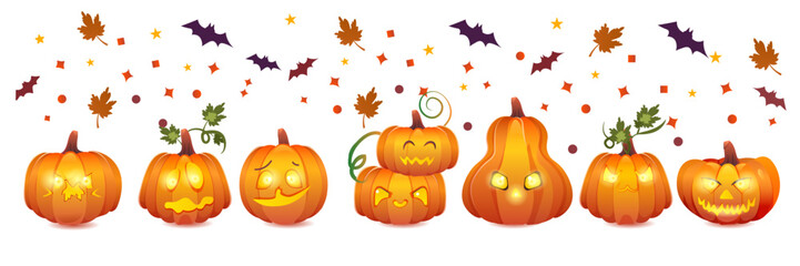 Halloween holiday, festive pumpkin for the holiday