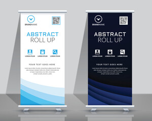 business roll up banner design or pull up banner template