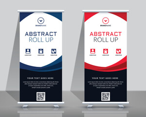 business standee roll up banner design template