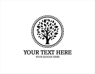 Natural and modern tree logo design