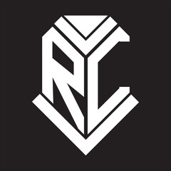 RL letter logo design on black background. RL creative initials letter logo concept. RL letter design.
