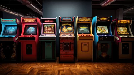 Fotobehang world of classic arcade gaming, where nostalgia meets modern fun © pvl0707