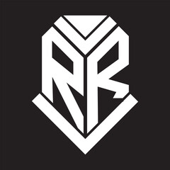 RR letter logo design on black background. RR creative initials letter logo concept. RR letter design.
