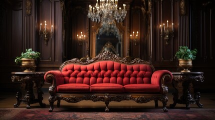 grandeur of historical design to life with Empire-style furniture and decor - obrazy, fototapety, plakaty