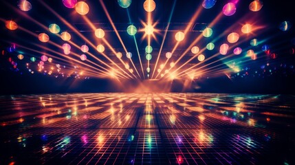 Naklejka premium Disco lights creating a dynamic scene