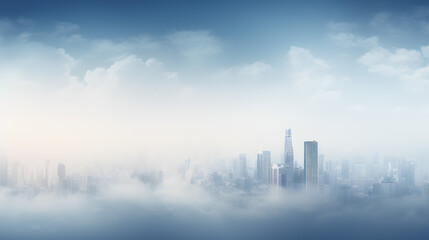 Fototapeta premium Big city in the fog background