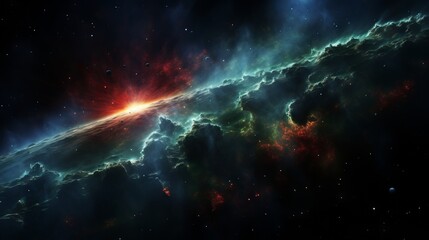 Obraz premium A UAP encounter during a cosmic event of cosmic proportions