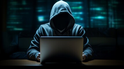 Person staying informed about online threats - obrazy, fototapety, plakaty