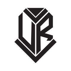 UR letter logo design on white background. UR creative initials letter logo concept. UR letter design.
