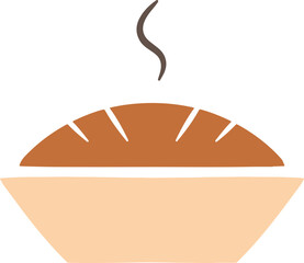 illustration of bread with a spoon