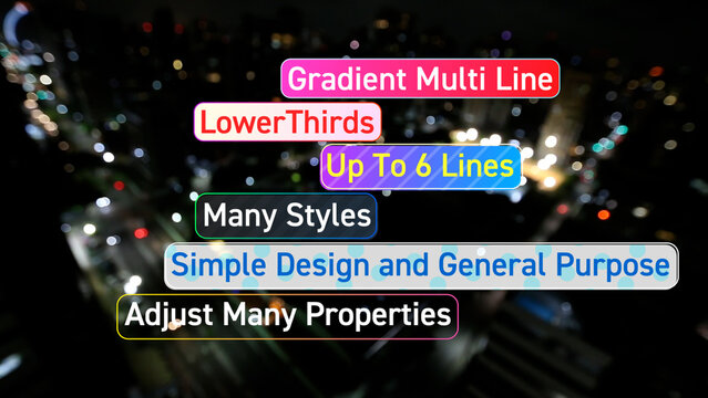 Gradient Multi Line Lower Thirds