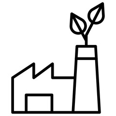 Outline Eco Factory icon