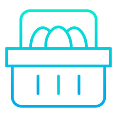 Outline gradient Basket icon