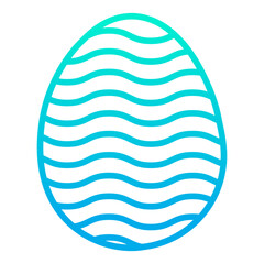 Outline gradient Easter Egg icon