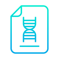 Outline gradient Biology Document icon