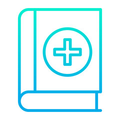 Outline gradient Medical Book icon