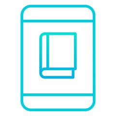 Outline gradient Tablet Book icon