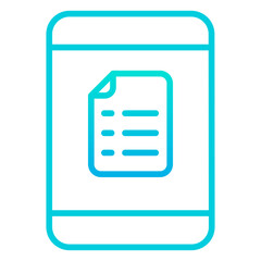 Outline gradient Tablet Notes icon