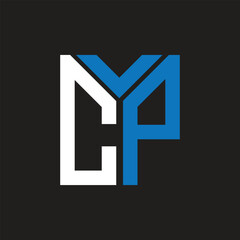 CP letter logo design on black background. CP creative initials letter logo concept. CP letter design.
