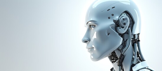 Robot humanoid uses mobile device AI brain and machine learning for 4th industrial revolution