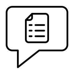 Outline Document chat icon
