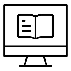 Outline Online Book icon